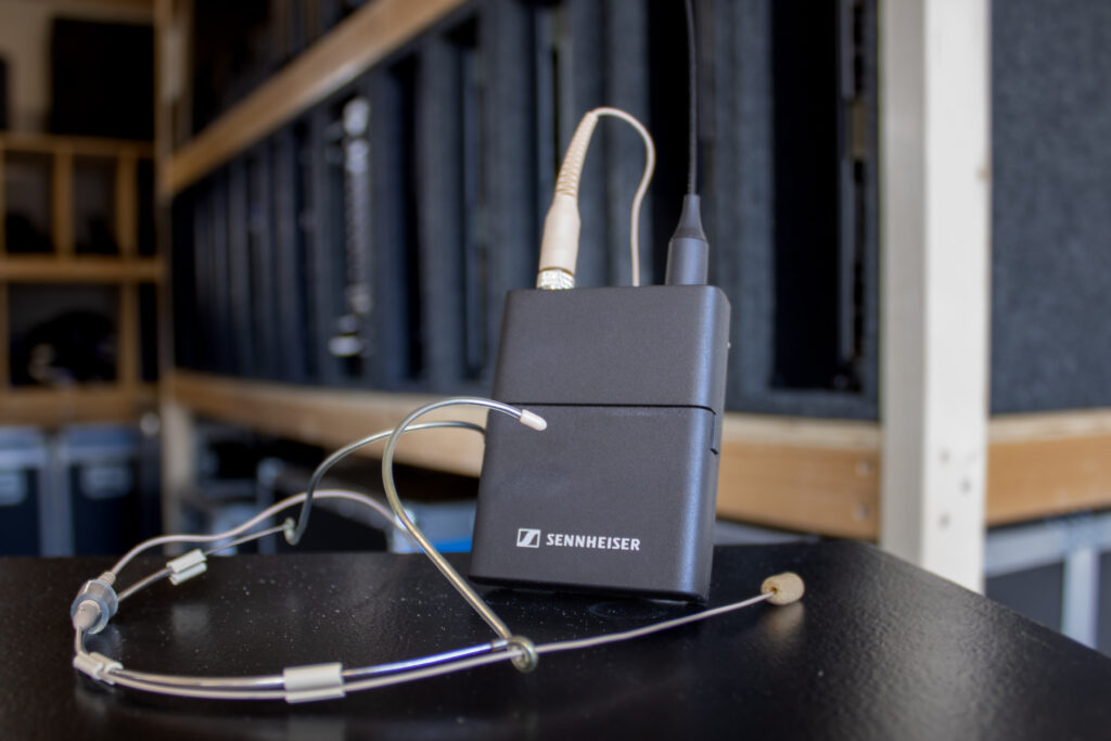 Sennheiser EW-D beltpack met JAG IMX6 headset